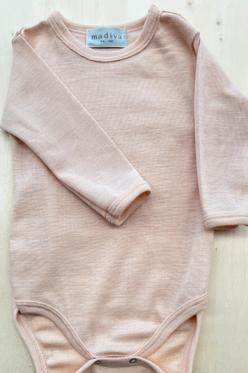 Body bambino Yoyo in lana seta - Manica lunga e traspirante