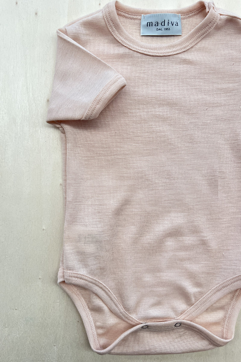 Body bambino Yoyo in lana seta - Mezza manica e traspirante
