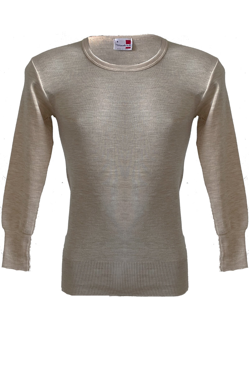 Maglia manica lunga intima da uomo 2080 in lana vergine e polipropilenico - Molto caldo e mantiene il calore corporeo