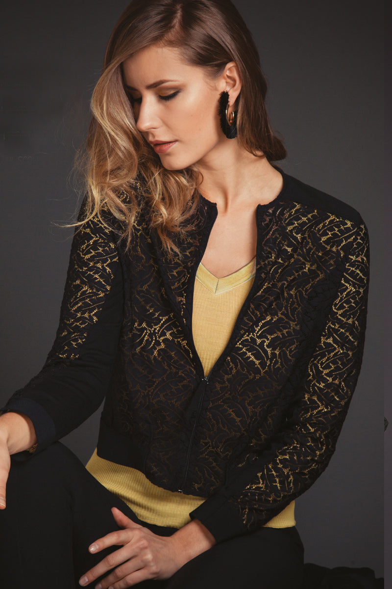 Giubbottino da donna 249 in pizzo - Mix romantico rock