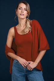 Canotta da donna 439 02 in lana seta - Spalla larga e bordatura in raso extra soft ESCLUSIVA ONLINE