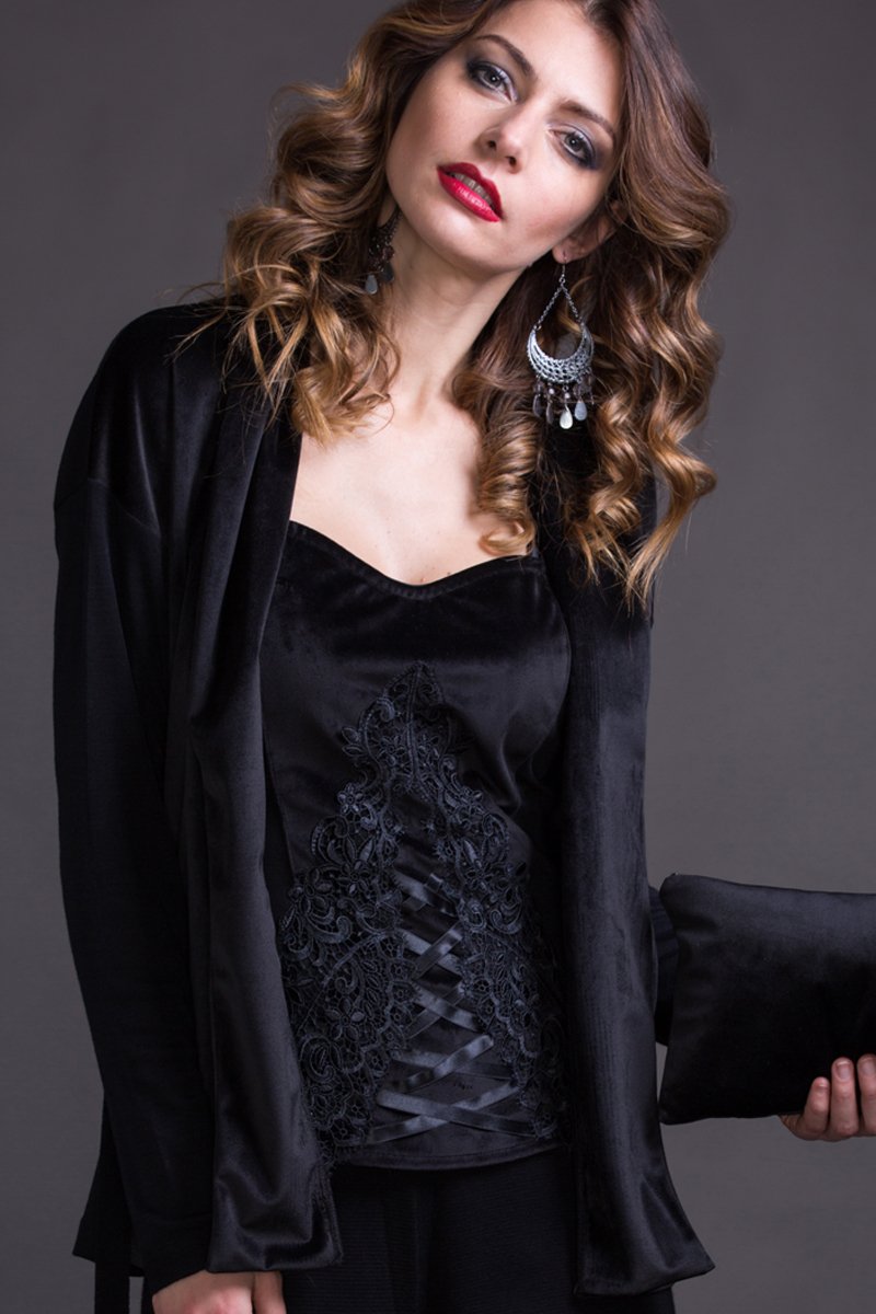 695 01 Corset Top - Wool Silk