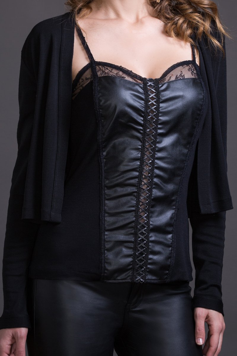 697 01 Corset Top - Wool Silk