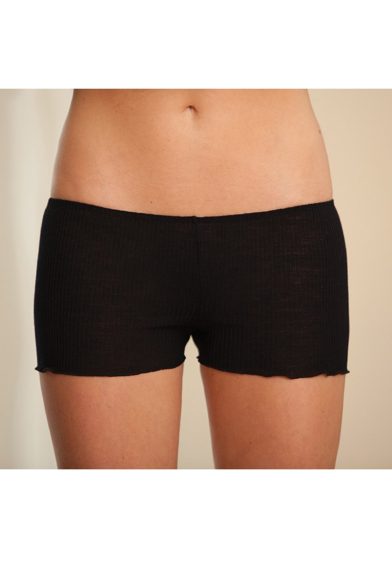 Amelie Short - Ribbed Wool Silk