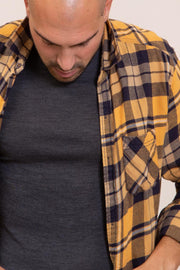 Maglietta da uomo Alghero in lana merino e seta - Irrestringibile, traspirante e isolante