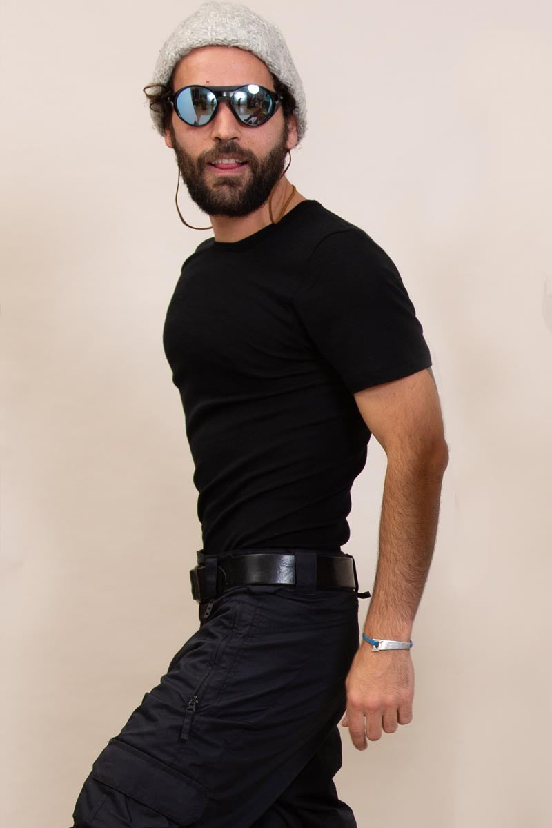 Maglietta da uomo Alghero in lana merino e seta - Irrestringibile, traspirante e isolante