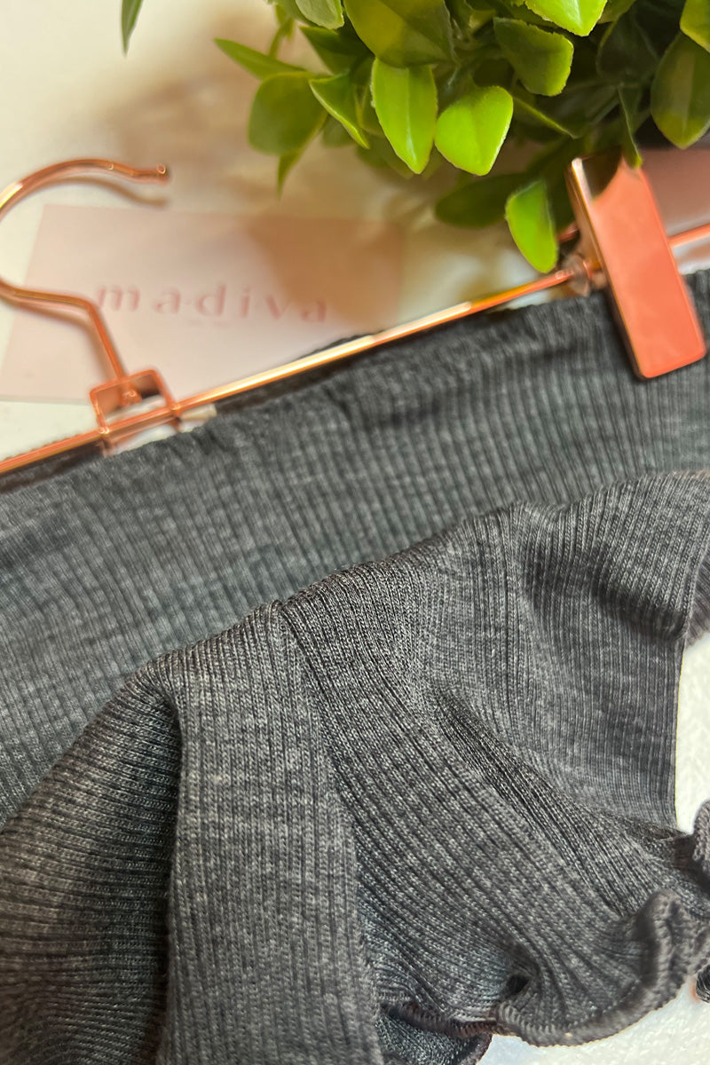 Amelie Short - Ribbed Wool Silk