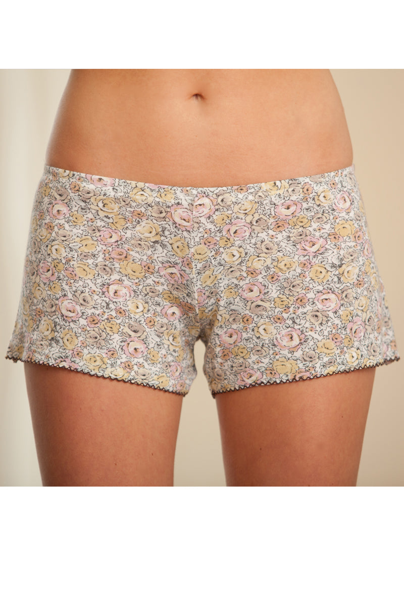 Short da donna Anastasia in Modal e Lana - Graziosa stampa floreale e tessuto morbido