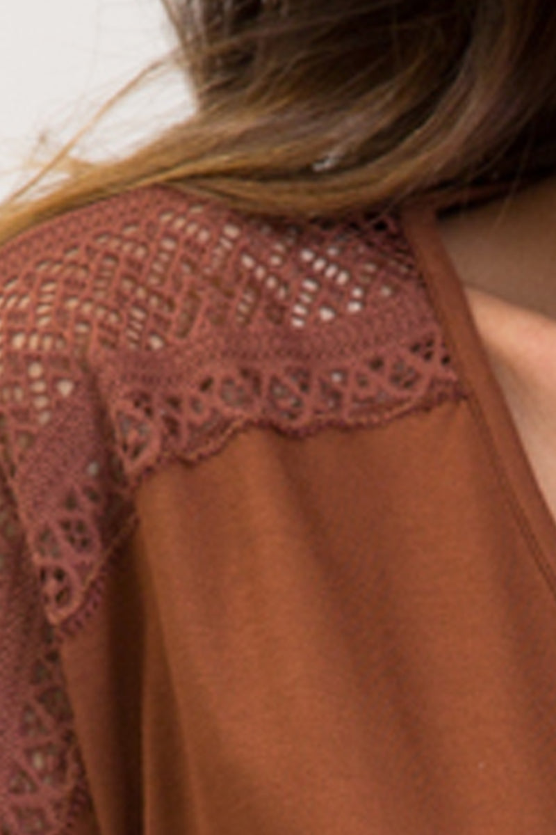 Smanicato da donna Atlanta in micromodal - Balza troforata e leggera arricciatura sul davanti con goccia e coulisse