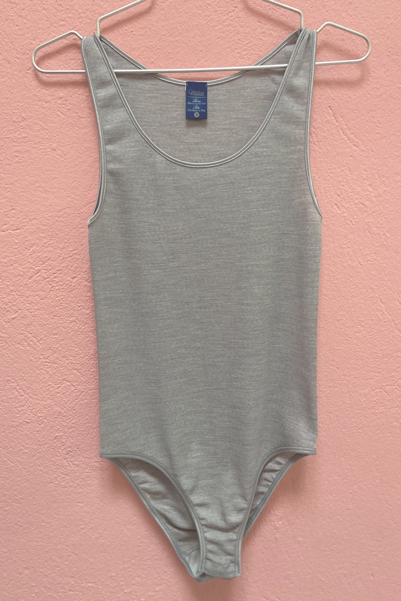 Body da donna Sara in lana seta - Spalla larga e bordo di raso