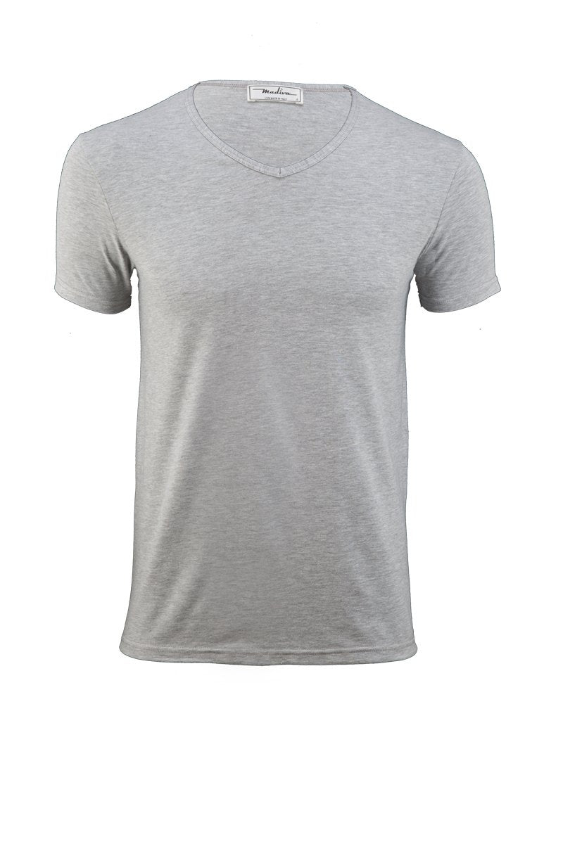 Maglietta da uomo Boston in cotone elasticizzato bi-elastico- Mezza manica e scollo a V