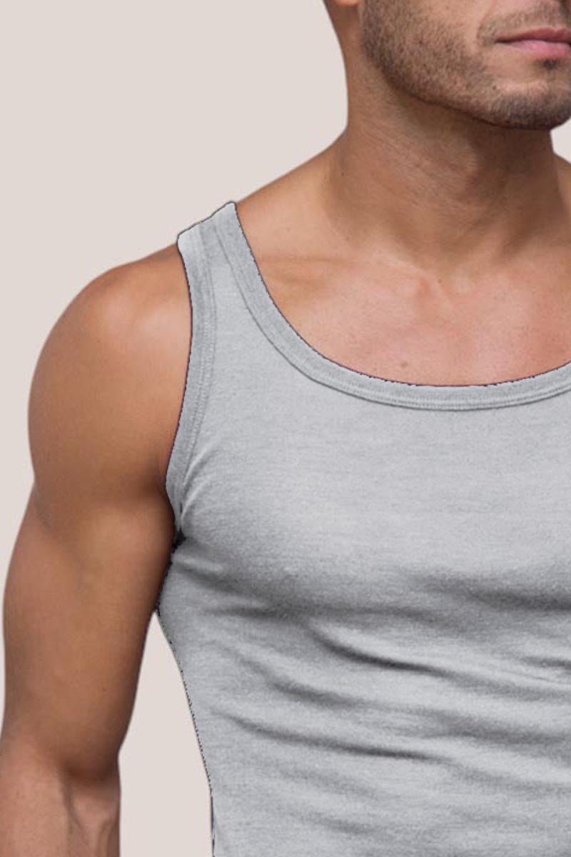 Canotta da uomo Cagliari in lana merino e seta - Irrestringibile, traspirante, isolante e caldissima