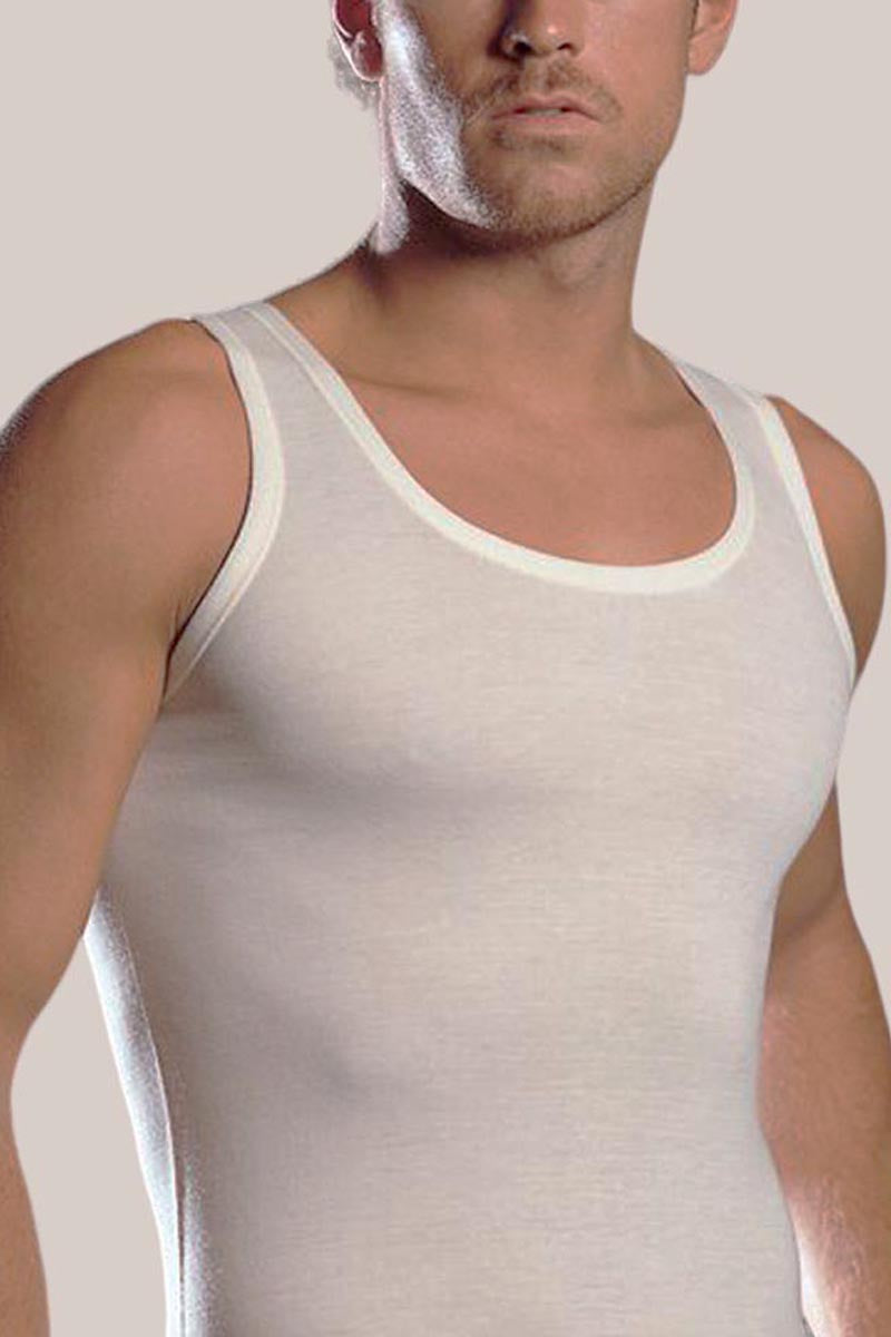 Canotta da uomo Cagliari in lana merino e seta - Irrestringibile, traspirante, isolante e caldissima