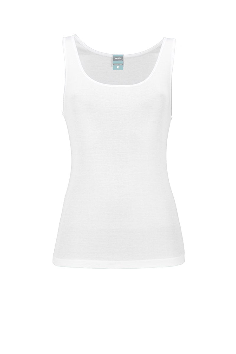 Canotta da donna Camilla in cotone e lana - Spalla larga e tessuto double