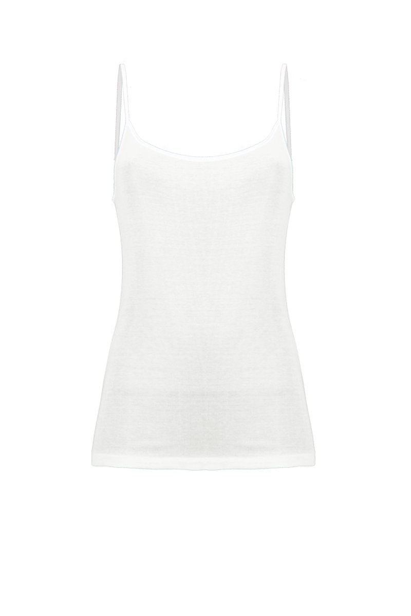 Canotta da donna Camilla in cotone e lana - Spalla stretta e trattamento di finissaggio