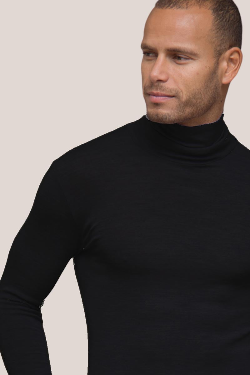 Cervino Long Sleeve Turtleneck Sportswear - Wool Silk