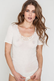 Cinzia Short Sleeve - Tubolar Wool Silk