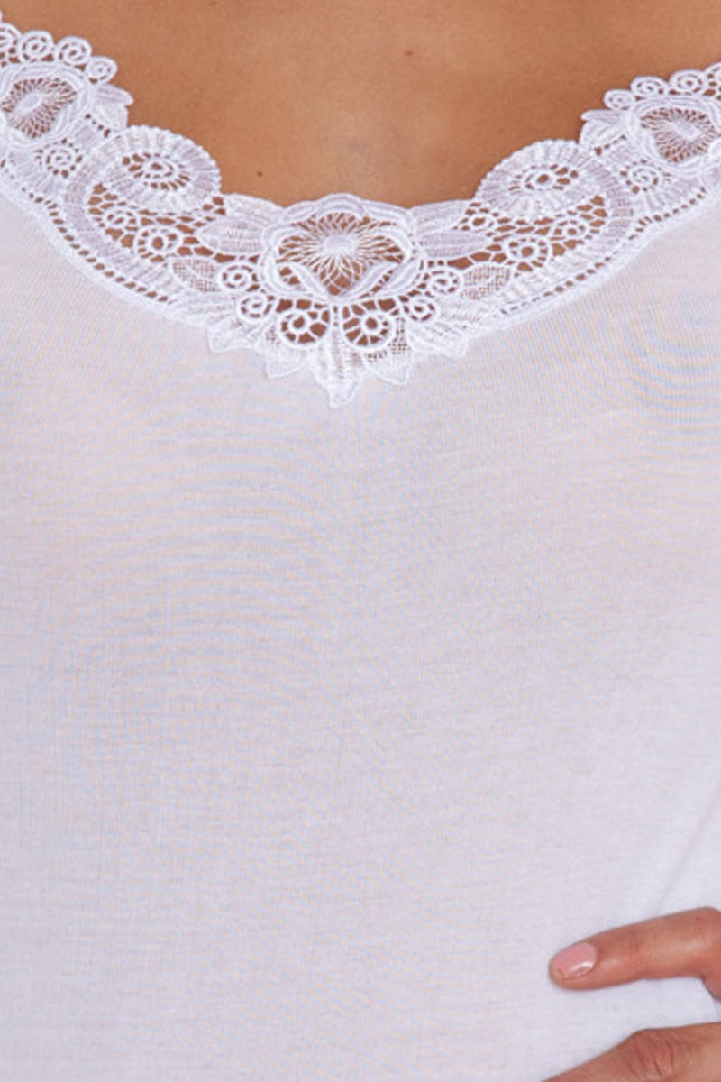 Cleveland Sleeveless - 100% Filoscozia® Cotton with macramé