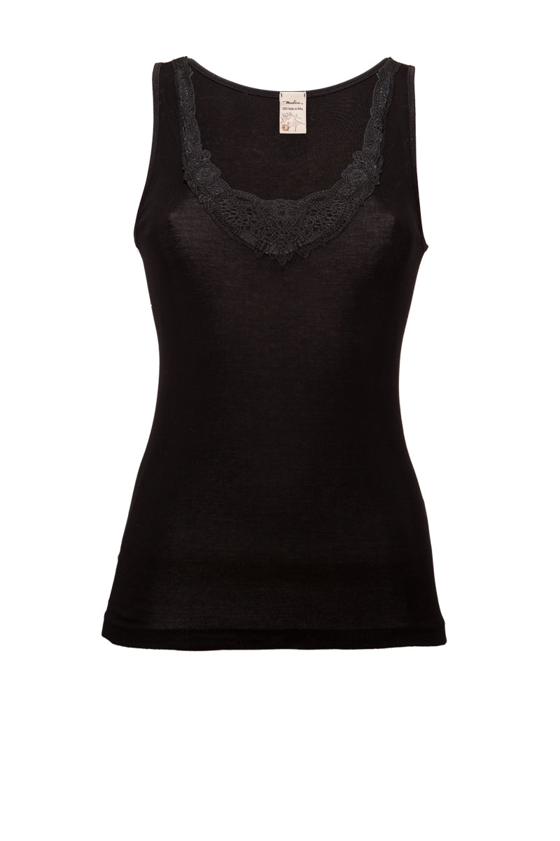 Cleveland Sleeveless - 100% Filoscozia® Cotton with macramé