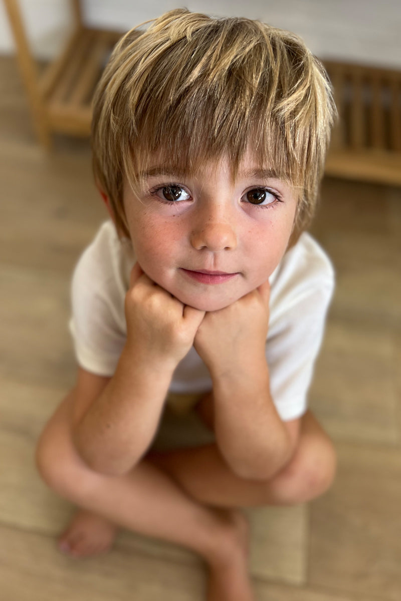 Maglietta da bambino Taormina in Cotone e Lana - Mezza manica e vestibilità comoda