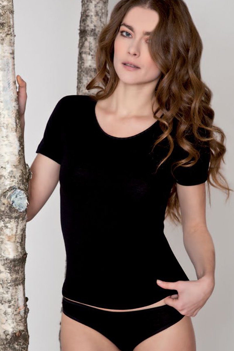 Fiordaliso Short Sleeve- Tubolar Wool Silk Cotton