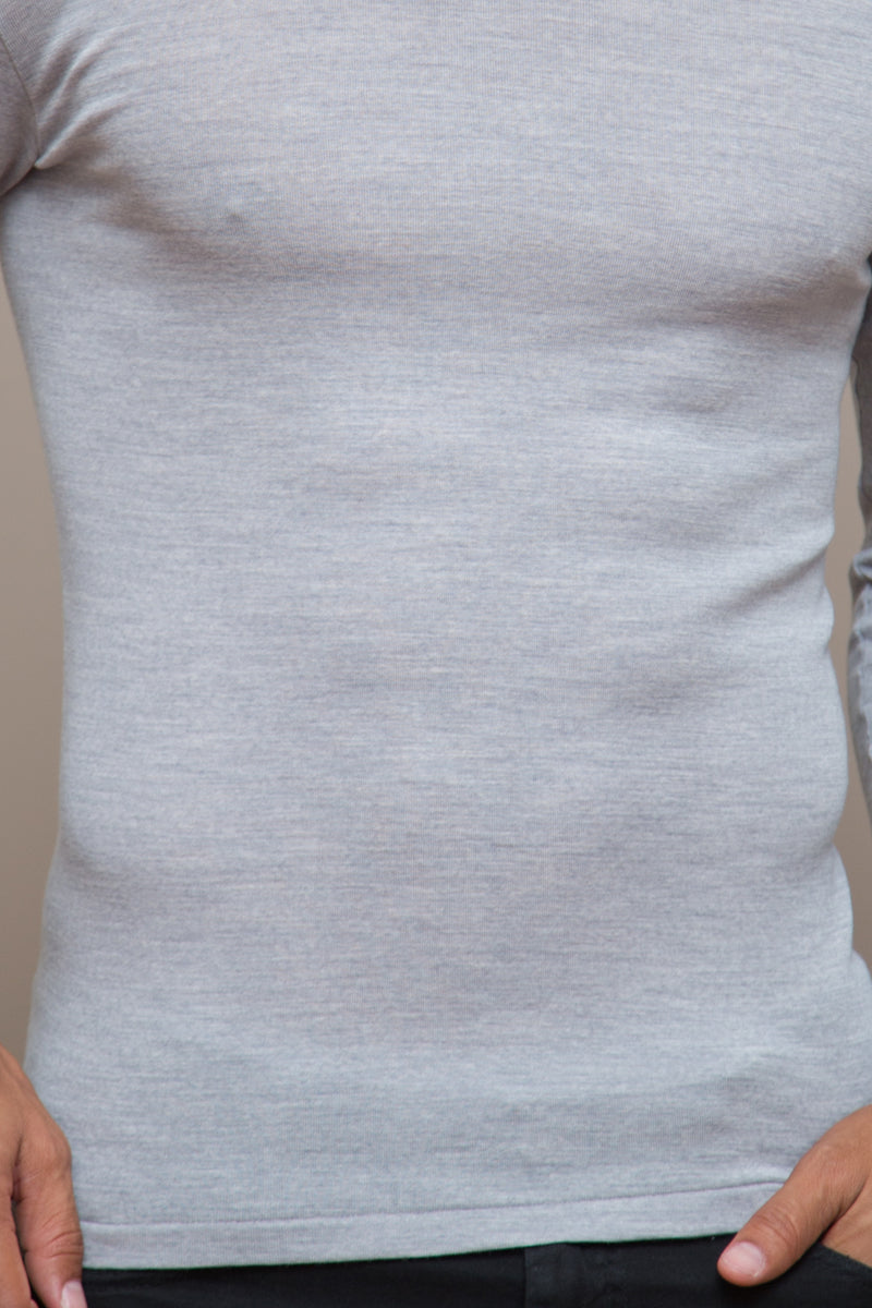 Maglietta da uomo Alghero in lana merino e seta - Irrestringibile, traspirante, isolante e caldissima