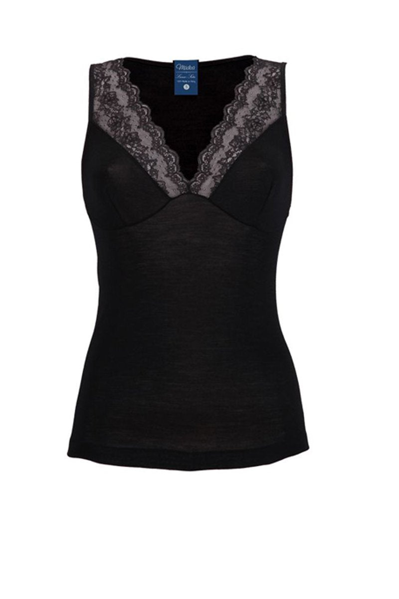 Melania Sleeveless Brasierre - Tubolar Wool Silk 