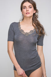 Olga Short Sleeve - Tubolar Wool SIlk