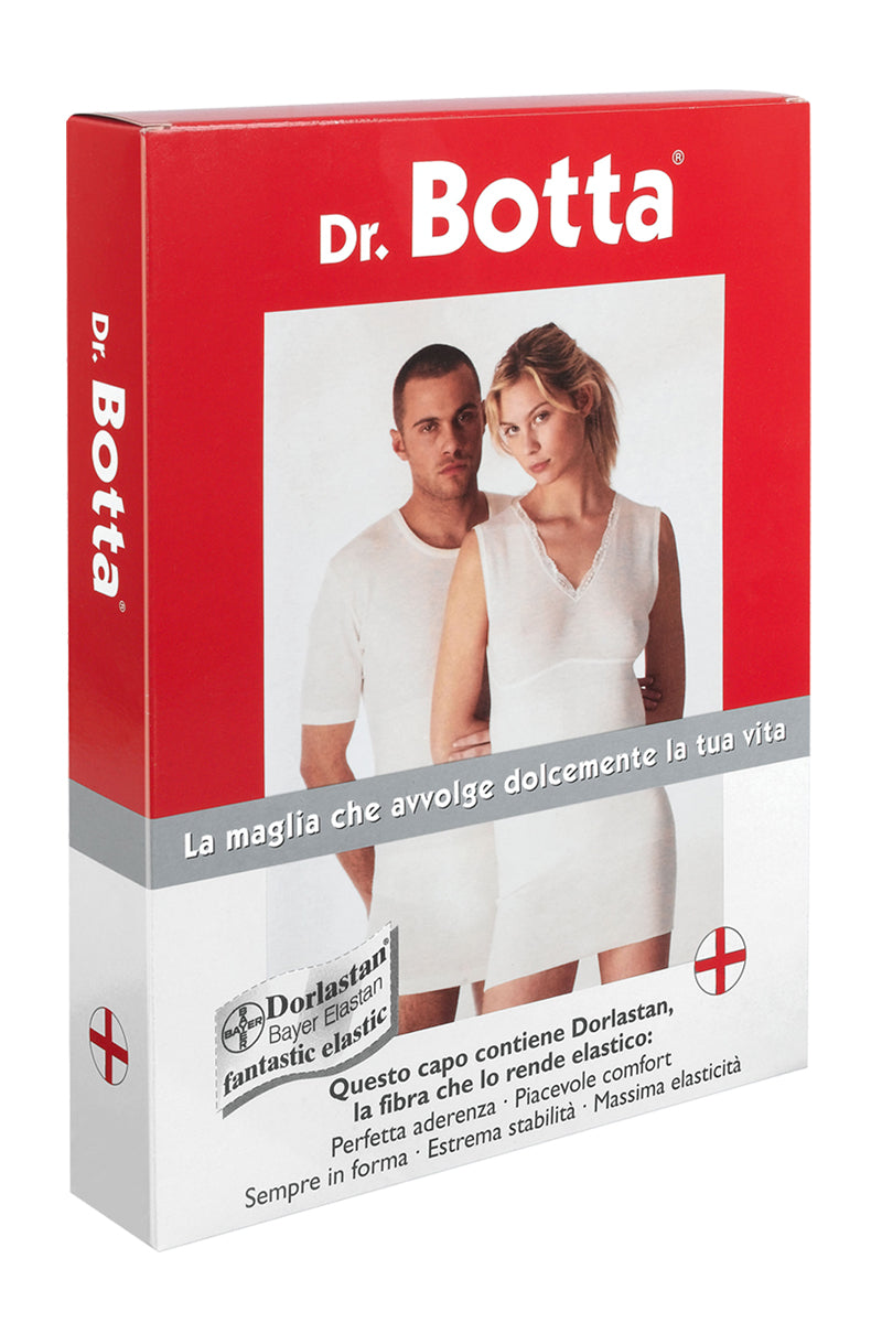 Canotta intima da donna D22 in elastan - Spalla larga e scollo a V con cintura incorporata