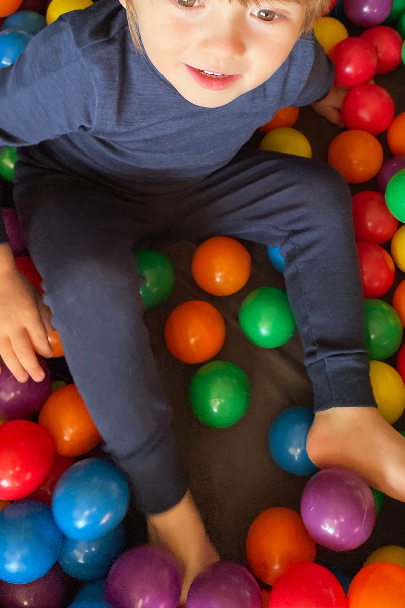 Leggings bambino Trottola in lana seta - Morbidi e versatili