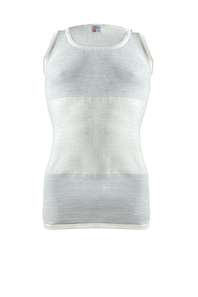 Canotta intima da uomo U22 in elastan - Spalla larga e girocollo con cintura incorporata